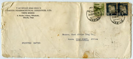 JAPAN : TAKEDA PHARMACEUTICAL INDUSTRIES, TOKYO / GOLD COAST, ACCRA, WEST AFRICAN DRUG CO., 1956 - Lettres & Documents