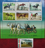 Uzbekistan  2000  Horses Sports  S/S +1 V  MNH - Uzbekistan