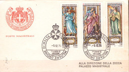 Italia S.M.O.M. 1974 Natale UnN°104/106 FDC (o) Vedere Scansione - Lotti E Collezioni