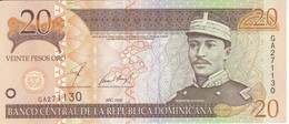 BILLETE DE LA REPUBLICA DOMINICANA DE 20 PESOS ORO DEL AÑO 2002 SIN CIRCULAR (UNC)  (BANKNOTE) - Repubblica Dominicana