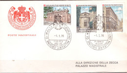 Italia S.M.O.M. 1976 Sedi Dell'Ordine IUnN°116/118 FDC (o) Vedere Scansione - Lotti E Collezioni