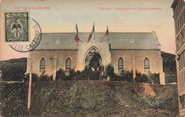 CPA NOUVELLE CALEDONIE - Noumea - Inauguration Du Temple Protestant - Colorisé - Nuova Caledonia