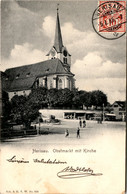 Herisau - Obstmarkt Mit Kirche (826) * 5. 1. 1905 - Herisau