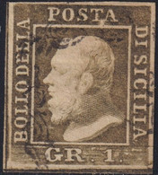 1 Gr. II^ Tav. Pos.5 Sass 4e Usato F. Em.Diena - Sicilië