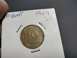 FRANCE 10 CENTIMES 1969 KM# 929 (G#32-106) - 20 Centimes