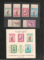 AFGHANISTAN ANNÉE 1962 N° Y/T : 617/19-622/24** ET Feuillet N° 22** - Afghanistan