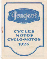 Peugeot Cycles Moto Velomoteur Motorrad Motor Motorcycle Bicycle  Bicyclette Fiets Rijwiel Fahrrad - Motos