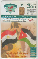 JORDAN - Arab States Series - Egypt, Tirage 150.000, 07/00, Used - Jordanië