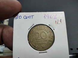 FRANCE 20 CENTIMES 1968 KM# 930 (G#32-121) - 20 Centimes