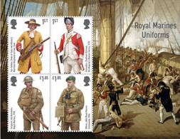 GROSSBRITANNIEN GRANDE BRETAGNE GB 2022 M/S ROYAL MARINES MNH SG MS4722 MI B5052-55 YT F5443-46 SN SH4283 - Ungebraucht