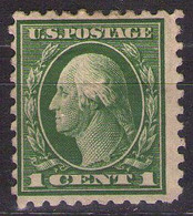 UNITED STATES 1914 Mi 207K,perf.10, PRESIDENT GEORGE WASHINGTON 1c, MH* - Unused Stamps