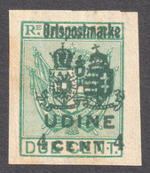 1918 - Austria Hungary KUK K.u.K Feldpost - Ortspostmarke / Overprint - UDINE - 4 C. - SASSONE 72 - Occupazione Austriaca