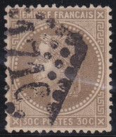 France   .   Y&T  .   30      .     O    .    Oblitéré - 1863-1870 Napoléon III Lauré