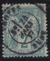 France   .   Y&T  .   74      .     O    .    Oblitéré - 1876-1898 Sage (Type II)