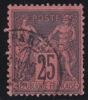 France   .   Y&T  .   91       .     O    .    Oblitéré - 1876-1898 Sage (Tipo II)
