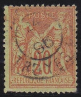 France   .   Y&T  .   96      .     O    .    Oblitéré - 1876-1898 Sage (Tipo II)