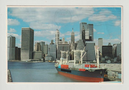 NEW  YORK  CITY:  OCEAN  FREIGHTER  DOCKED  AT  A  BROOKLYN  PIER ...-  STAMP  REMOVED  -  TO  ITALY  -  FG - Bridges & Tunnels