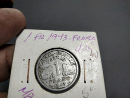 FRANCE 1 FRANC 1943 KM# 902.1 (G#33-40) - 1 Franc