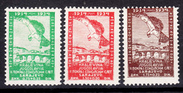 Yugoslavia Kingdom, Sokol Games, 1934 Mi#272-274 Mint Hinged - Unused Stamps