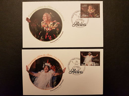 Polynesia 2022 Polynesie Dancer Coco HOTAHOTA Louise KIMITETE Tahitian Dance 2v FDC PJ - Unused Stamps