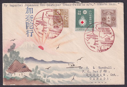 Japan 1935 Karl Lewis HAND DRAWN Hikawa Maru Sea Post Cover To CANADA - Brieven En Documenten