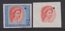 Rhodesia & Nyasaland, Scott 150 (SG 10), Imperf Plate Proofs - Rhodesia & Nyasaland (1954-1963)