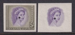 Rhodesia & Nyasaland, Scott 153 (SG 13), Imperf Plate Proofs - Rhodesia & Nyasaland (1954-1963)
