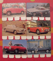 Alfa-Roméo Maserati Ferrari Lancia, Fiat. 6 Plaquettes En Tôle COOP. "l'auto à Travers Les âges". Lot 9 - Blechschilder (ab 1960)