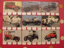 Citroen Herald Peugeot Panhard Leon Bollée Ford Zebre . 9 Plaques En Tôle COOP. "l'auto à Travers Les âges". Lot 16 - Placas En Aluminio (desde 1961)