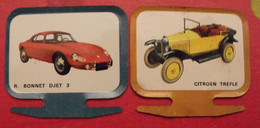 Citroen Trèfle, R. Bonnet Djet 3. 2 Plaques En Tôle Mobil - Plaques En Tôle (après 1960)