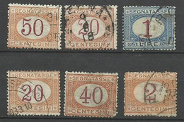 Italie   Taxe     N° 5 ; 7 X 2 ; 9  ; 10 Et 12   Oblitérés   B/TB     Voir Scans     Soldé ! ! ! - Portomarken