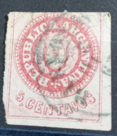 ARGENTINA - AÑO 1862 - JG001 ESCUDITO 5c - ***ver Detalle*** VC 35€ - Used Stamps