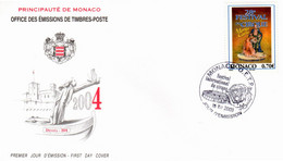 " 28ème FESTIVAL DU CIRQUE DE MONTE-CARLO " Sur Enveloppe 1er Jour De MONACO De 2004. N° YT 2416. Parfait état FDC - Circus