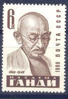 1969. USSR/Russia,  Mahatma Gandhi, Mich.3666,1v, Mint/* - Neufs