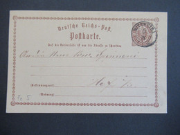 DR Reichspost 3.1873 Ganzsache P1 Adler In Großer Ellipse Stempel Mittweida Nach Hof Mit Ank. Stempel - Storia Postale