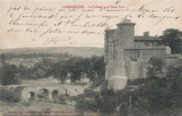 Labruguière Chateau Et Vieux Pont Photo Sendral Lavaur Cachet Train Convoyeur Castres à St Pons Type Mouchon - Labruguière