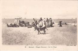 80 Quend-Plage - Sur La Plage Ane Goat Chevre RARE - Quend