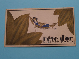 Parfumerie Avec Rève D'Or - L.T. Piver Paris ( Voir / Zie 2 Scan ) Calendrier 1929 / 1930 ! - Profumeria Antica (fino Al 1960)