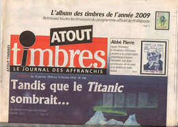 Atout Timbres Le Journal Des Affranchis N°146 Tandis Que Le Titanic Sombrait - Abbé Pierre - Effigie De Zinédine Zidane - French