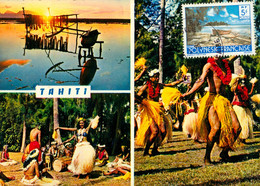 TAHITI_MOOREA Et Danseurs D'OTEA_Oblitération Philatélique PAPEETE * Timbre MOTU 5 Fr.. 2 Scan - Frans-Polynesië