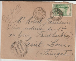 COTE D'IVOIRE - 1941 -  SEUL SUR LETTRE Par AVION De ABIDJAN Avec CENSURE COMMISSION "D" / AOF => ST LOUIS (SENEGAL) - Lettres & Documents