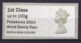 203 GRANDE BRETAGNE 2014 - Distributeur Adhesif - 1 St Class 100g  PhilaKorea - Neuf ** (MNH) Sans Charniere - Post & Go (distributori)