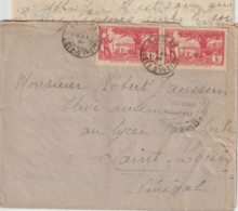 COTE D'IVOIRE - 1941 - LETTRE AVION De ABIDJAN Avec CENSURE COMMISSION B / AOF => ST LOUIS (SENEGAL) - Lettres & Documents