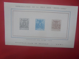 BELGIQUE FEUILLET LUXE 1954 (FARDE BLEUE) - Foglietti Di Lusso [LX]