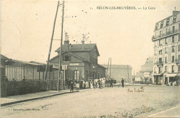 Bécon Les Bruyères * La Place De La Gare * Ligne Chemin De Fer - Andere & Zonder Classificatie