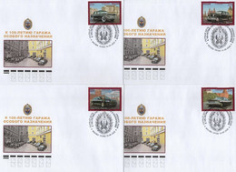 Russia 2020 FDC Set X4 Centenary Of A Special Purpose Garage, Car Cars Transport - FDC