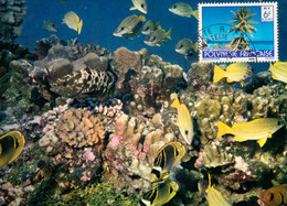 BORA BORA - Jardin De Corail-_Oblitération Philatélique PAPEETE * Timbre Case Au Tuamotu 6 Fr.. 2 Scan - Französisch-Polynesien