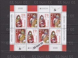 2022 Europa-Cept Stories & Myths  Sheet Of Four Sеts Bulgaria/Bulgarie - Unused Stamps