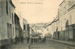 Linas * La Grande Rue Du Village* Villageois - Andere & Zonder Classificatie