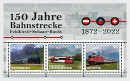 Liechtenstein - Postfris / MNH - Sheet 150 Jaar Spoorweg 2022 - Ongebruikt